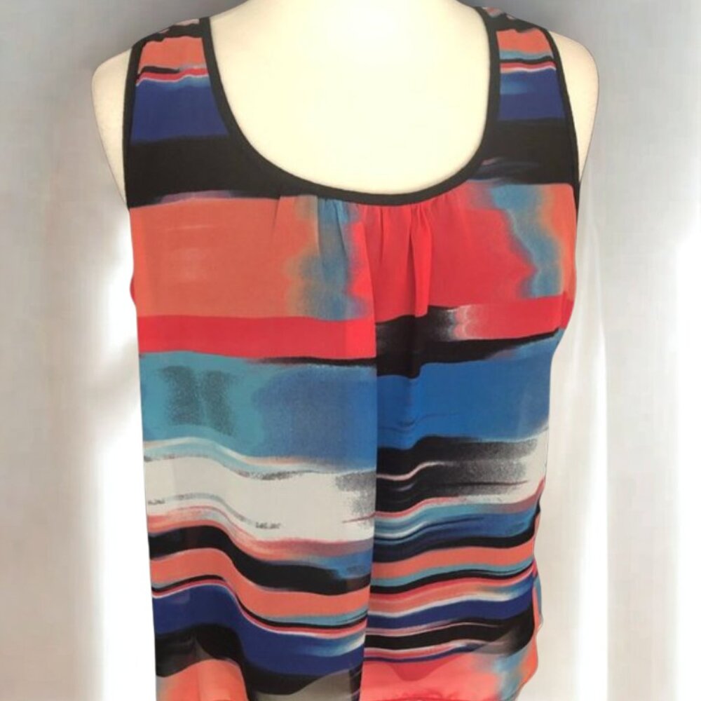 Multicolored Tank with Back Detail